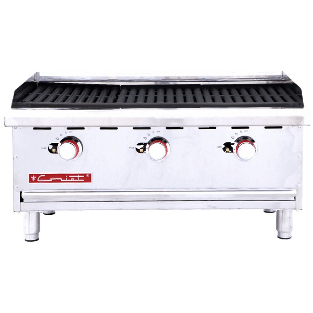 ASADOR CORIAT ACH-3 PETIT | 3 Parrilla | 3 Quemadores | Gas | Lámina De Acero Inoxidable | Restaurante Hotel Industrial Negocio de Comida Asar Negocio Tostar Cocina Comedor Industriales Asada Autoservicio Alta Cocina.