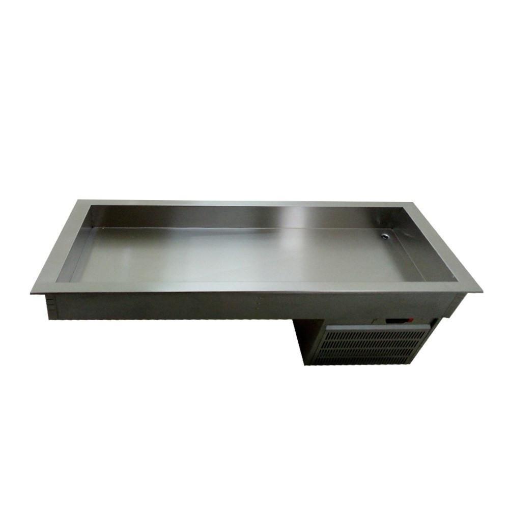MESA FRÍA ASBER DRFB-511-CU | Mesa Fría | Tina Refrigerada | Control Temperatura Digital | 5 Insertos Enteros | Acero Inoxidable | Restaurante Fonda Puesto | Restaurante Bar Bistro Banquetes Cafeterías Servicio de Catering Preparación de Postres Alimentos Frescos