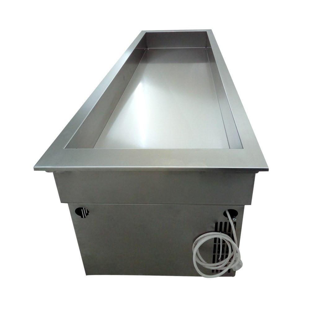 MESA FRÍA ASBER DRFB-511-CU | Mesa Fría | Tina Refrigerada | Control Temperatura Digital | 5 Insertos Enteros | Acero Inoxidable | Restaurante Fonda Puesto | Restaurante Bar Bistro Banquetes Cafeterías Servicio de Catering Preparación de Postres Alimentos Frescos