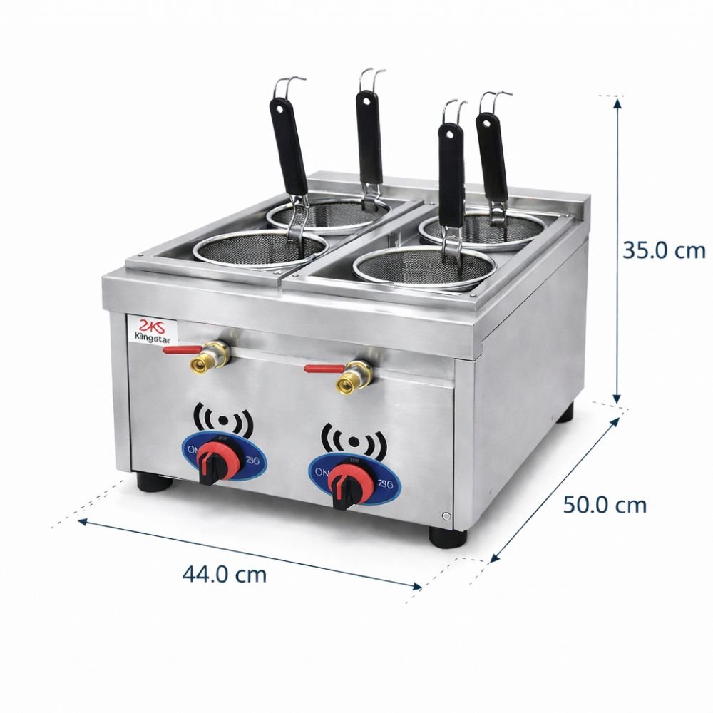 COCEDOR KINGSTAR CPSKG | Cocina de Pasta Sobremesa | Gas | Restaurante Comida Rápida | Cocedor de Pasta Industrial Hervidor Cocer Pasta Verduras Mariscos Acero Inoxidable Restaurante Cocina Industrial Comedor Industrial Banquetes Negocio