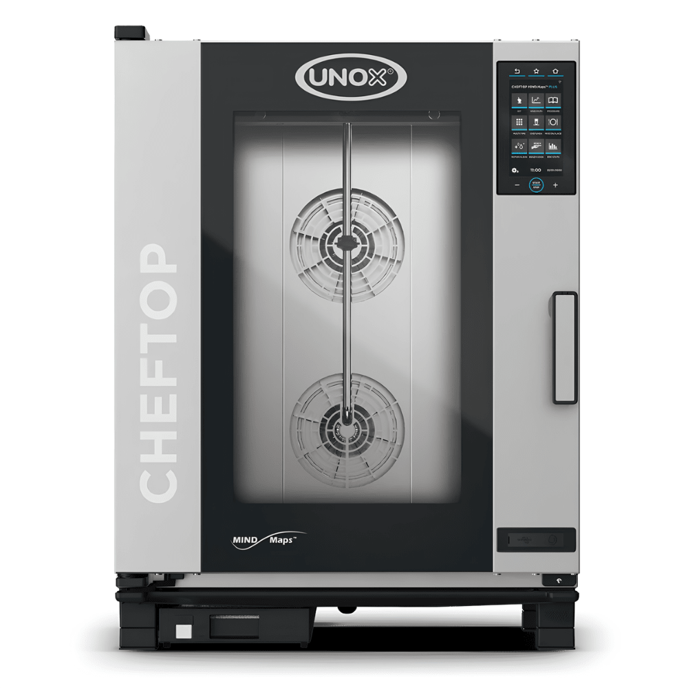 Horno Unox XEVC-1011-GPRM-MS, horno combinado, en acero inoxidable.