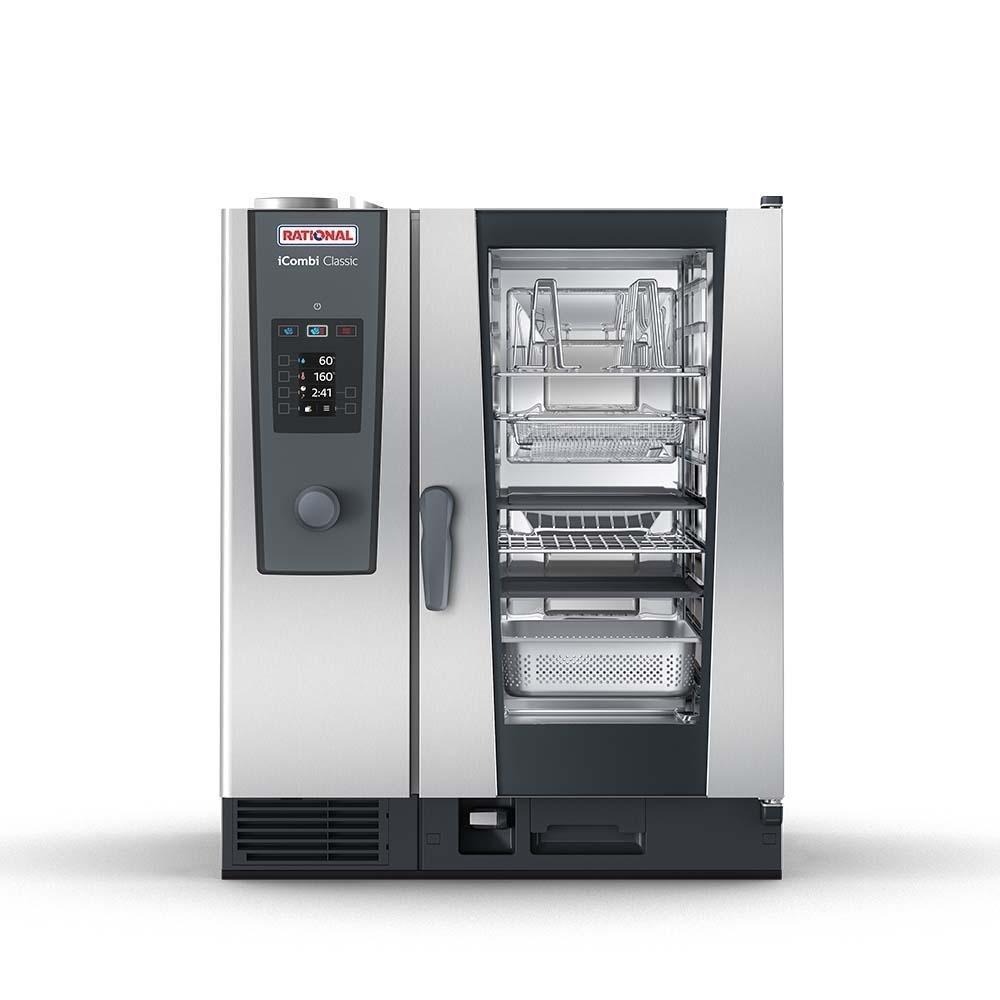 HORNO RATIONAL CD2GRRA.0001384 iCombi Classic 10-1/1 Gas | Horno Combinado | Cafetería Restaurante Bistro Cafetería Restaurante Bistro Rational Lavado Automatico Humedad Inteligente Descalcificacion Cocina Industrail Coccion Restaurante Hotel Perilla Ducha Comida Preparacion Alimentos Comensales Mariscos Panaderia Cortes Freir Verduras Pollo