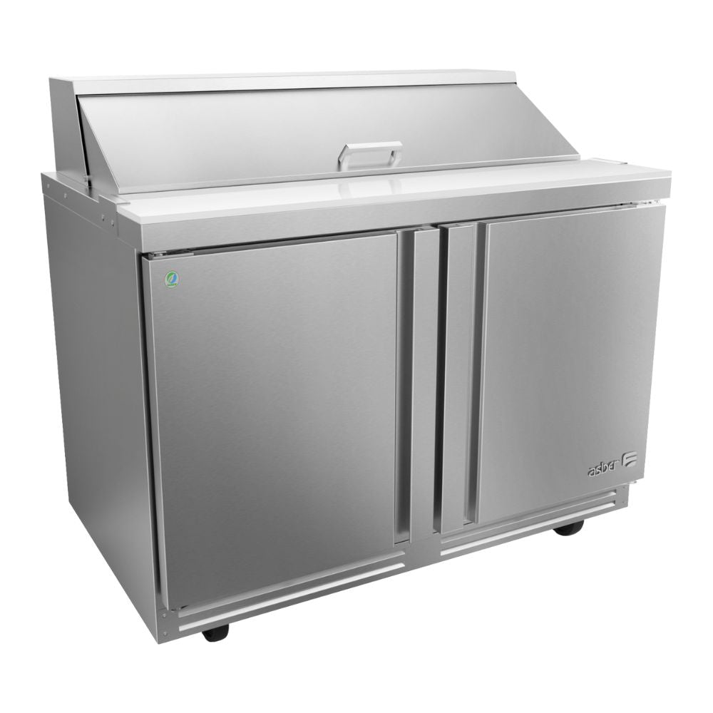 MESA REFRIGERADA ASBER APTS-48-12 P HC 19111125 | Mesa De Preparación Con Refrigerante | Acero Inoxidable | 2 Puertas | Restaurante Cocinas Industriales Cafeterías Restaurante Supermercado Guarniciones Comedores Industriales Cocinas Industriales Panadería Carnicería Preparación Sushi Postres Ensaladas Baguettes mesa de preparación refrigerada cocina industrial mobiliario para restaurantes mesa de preparación con insertos gastronorm acero inoxidable Cafetería.