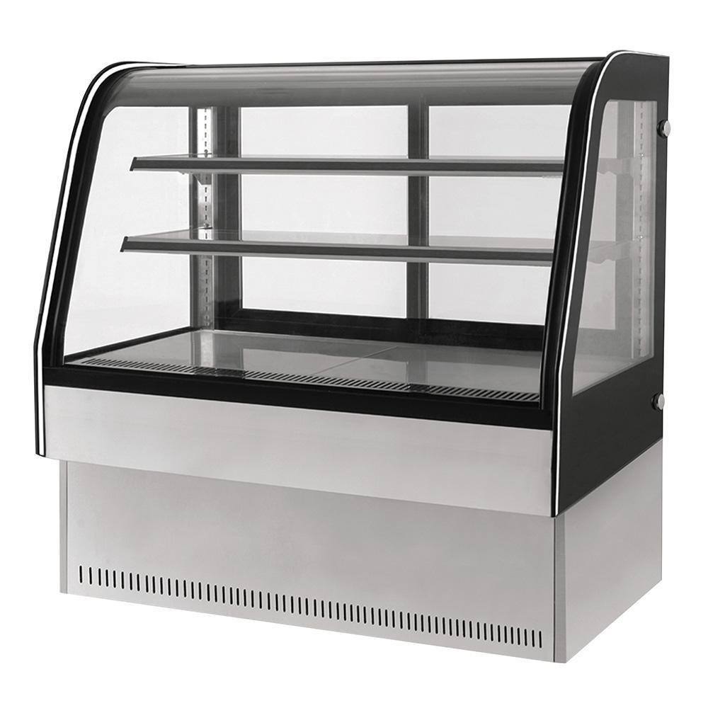Migsa Gn-1200C2 Vitrina Refrigerada Exhibidora Cristal Curvo. 120 cm. 306 Lt / 10.8 pies - 110 V - Vitrinas / Exhibidores - Migsa - KitchenMax Store