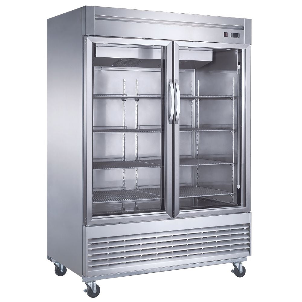 Refrigerador Migsa UR-54C-2G, bistro carnicería restaurante, en acero inoxidable.