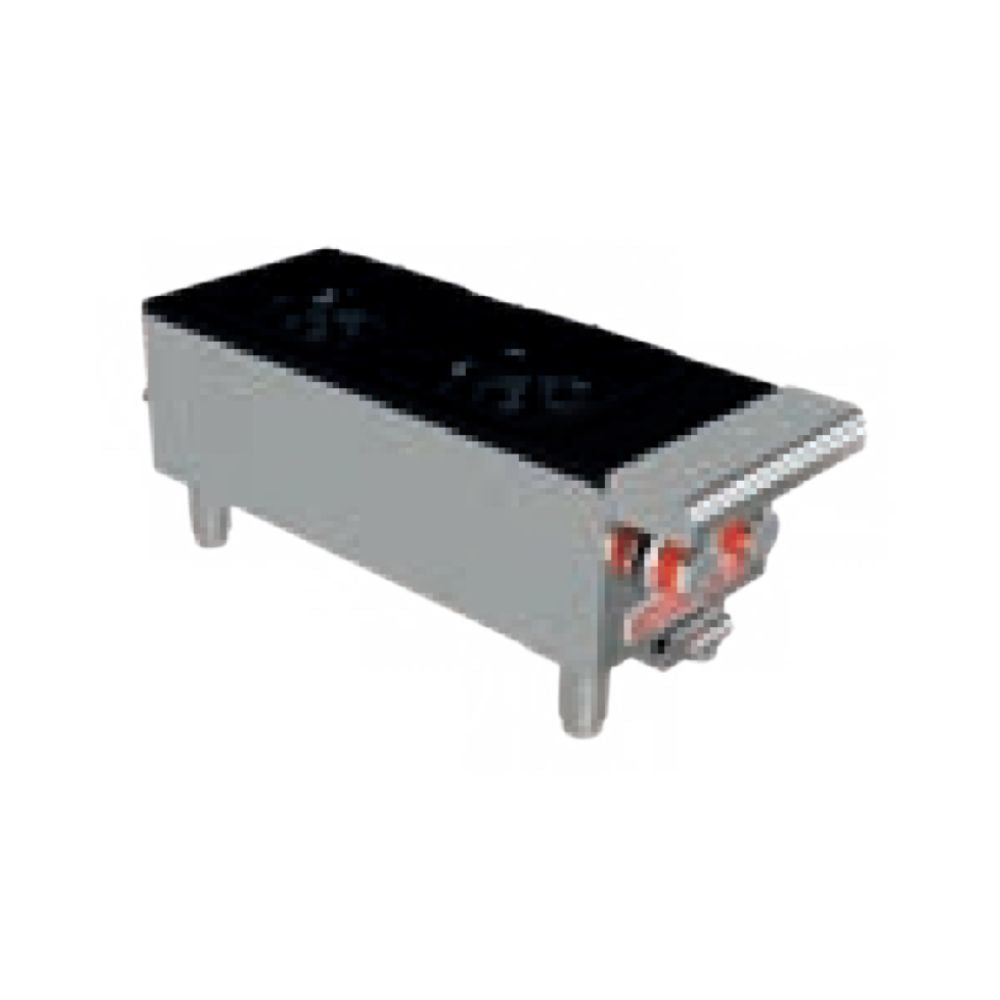 PARRILLA CORIAT PCV-2 | Parrilla | 2 Quemadores | Gas | lámina de acero inoxidable | Restaurante Hoteles Industriales Comedores Cocinas Fondas Cenadurías Comedores Industriales Preparación de Alimentos Cocción.