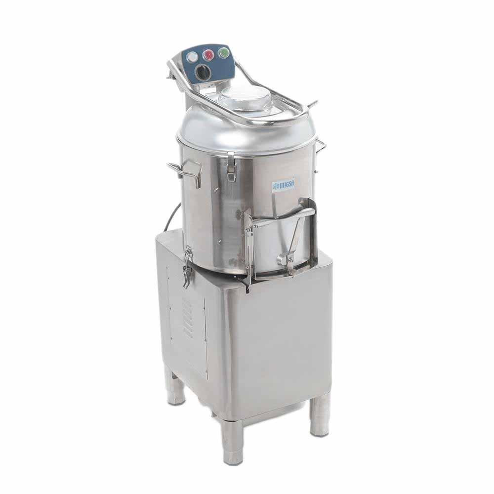 PELADOR DE PAPAS MIGSA HLP-20 | Pelador de Papas para Cocina Industrial | 225 Kg por Hora | Acero Inoxidable