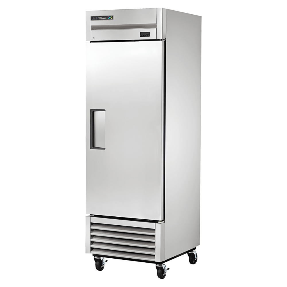 Refrigerador True T-23F-FLX-HC, refrigerador vertical, en acero inoxidable.