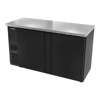 Refrigerador Contra Barra Asber ABBC-24 48 Hc, en acero inoxidable.