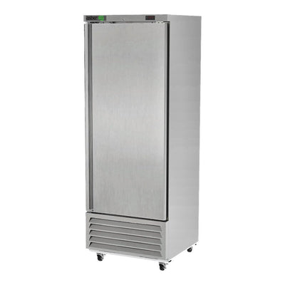 Refrigerador Asber ARR-17-H Hc, refrigerador vertical, en acero inoxidable.