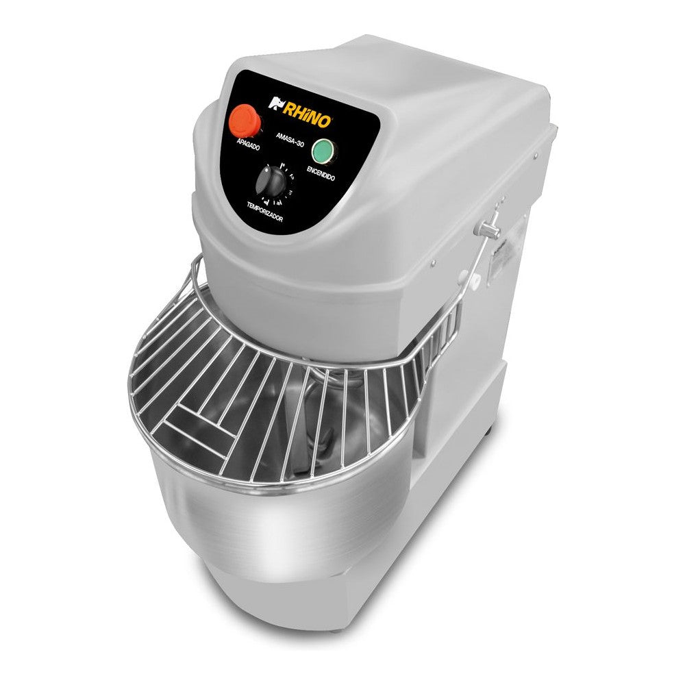 Amasadora Rhino AMASA-30, capacidad de tazón: 30 l, en acero inoxidable.