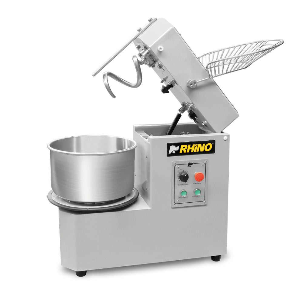 Amasadora Rhino AMASA-20PRO, 2 velocidades, en acero inoxidable.