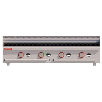 ASADOR DELTA 4-ASR | Asador 122 cm | Gas | 4 Quemadores | Parrillas Hierro Fundido | Asar Carnes Verduras | Restaurante Fonda Comedor Industrial Buffet Banquetes Cenadurias Cafeteria Restoran Food Truck