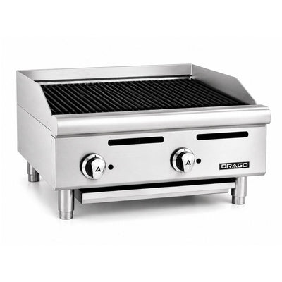 Asador Drago AG-2R, asador radiante, en acero inoxidable.