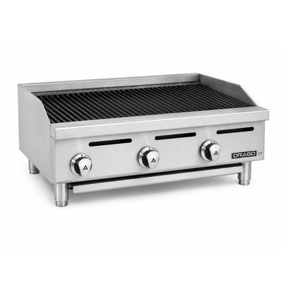 Asador Drago AG-3R, asador radiante, en acero inoxidable.