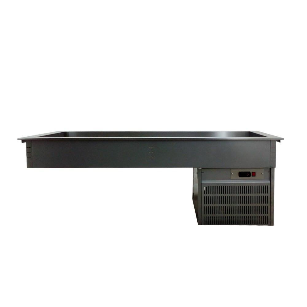 MESA FRÍA ASBER DRFB-511-CU | Mesa Fría | Tina Refrigerada | Control Temperatura Digital | 5 Insertos Enteros | Acero Inoxidable | Restaurante Fonda Puesto | Restaurante Bar Bistro Banquetes Cafeterías Servicio de Catering Preparación de Postres Alimentos Frescos 