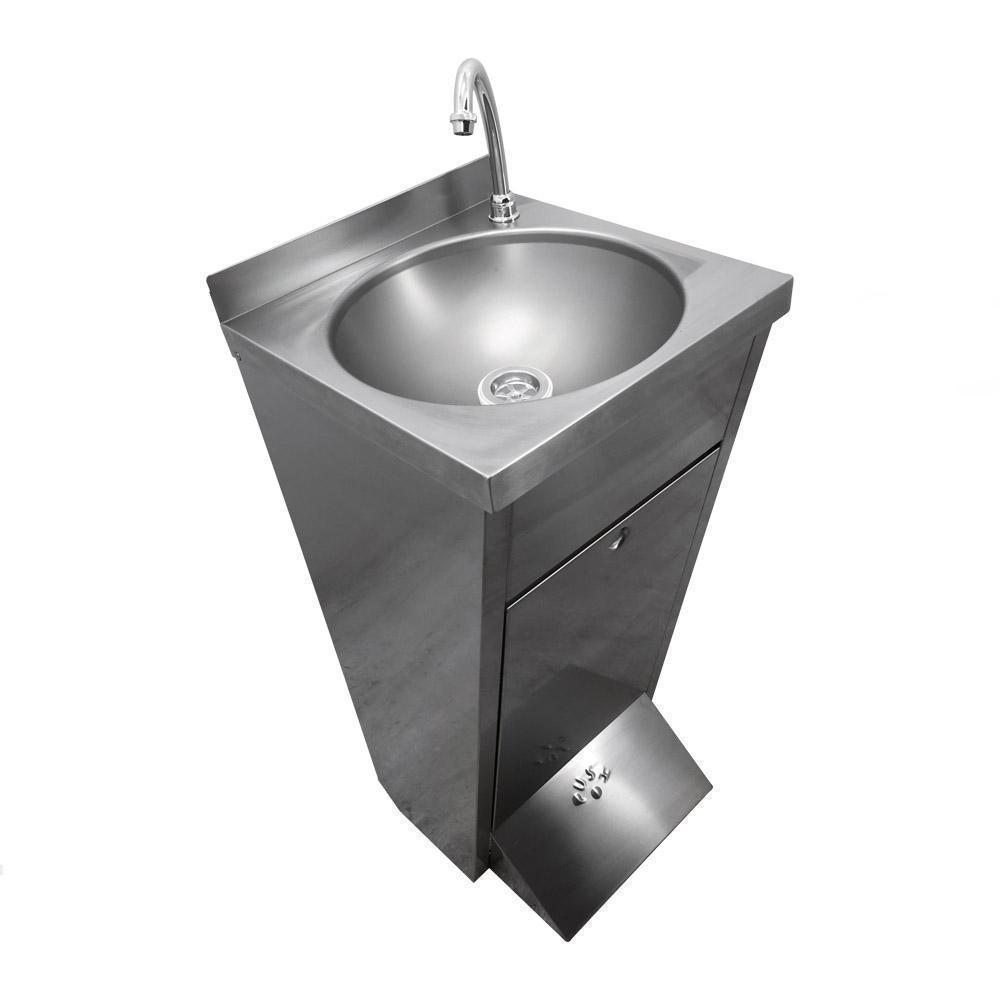 LAVAMANOS ASBER LP-44 | Lavamanos De Pie | Caño | Soporte Giratorio | Acero Inoxidable | Cocina Cafetería Restaurante | Escencial Ideal Limpieza Mejor Opción Disponibles Acero Inoxidable Color Gris Accesorios Pulsador Temporizador Fácil Accionamiento Mediante Pie Caño Soporte Giratorio Mezclador Llaves Regulación Caudal Agua Fría Caliente Tubos Flexibles Alta Presión Válvula Desague Manual Sin Deposito Agua Instalar Directamente Drenaje Desague