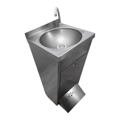 LAVAMANOS ASBER LP-44 | Lavamanos De Pie | Caño | Soporte Giratorio | Acero Inoxidable | Cocina Cafetería Restaurante | Escencial Ideal Limpieza Mejor Opción Disponibles Acero Inoxidable Color Gris Accesorios Pulsador Temporizador Fácil Accionamiento Mediante Pie Caño Soporte Giratorio Mezclador Llaves Regulación Caudal Agua Fría Caliente Tubos Flexibles Alta Presión Válvula Desague Manual Sin Deposito Agua Instalar Directamente Drenaje Desague