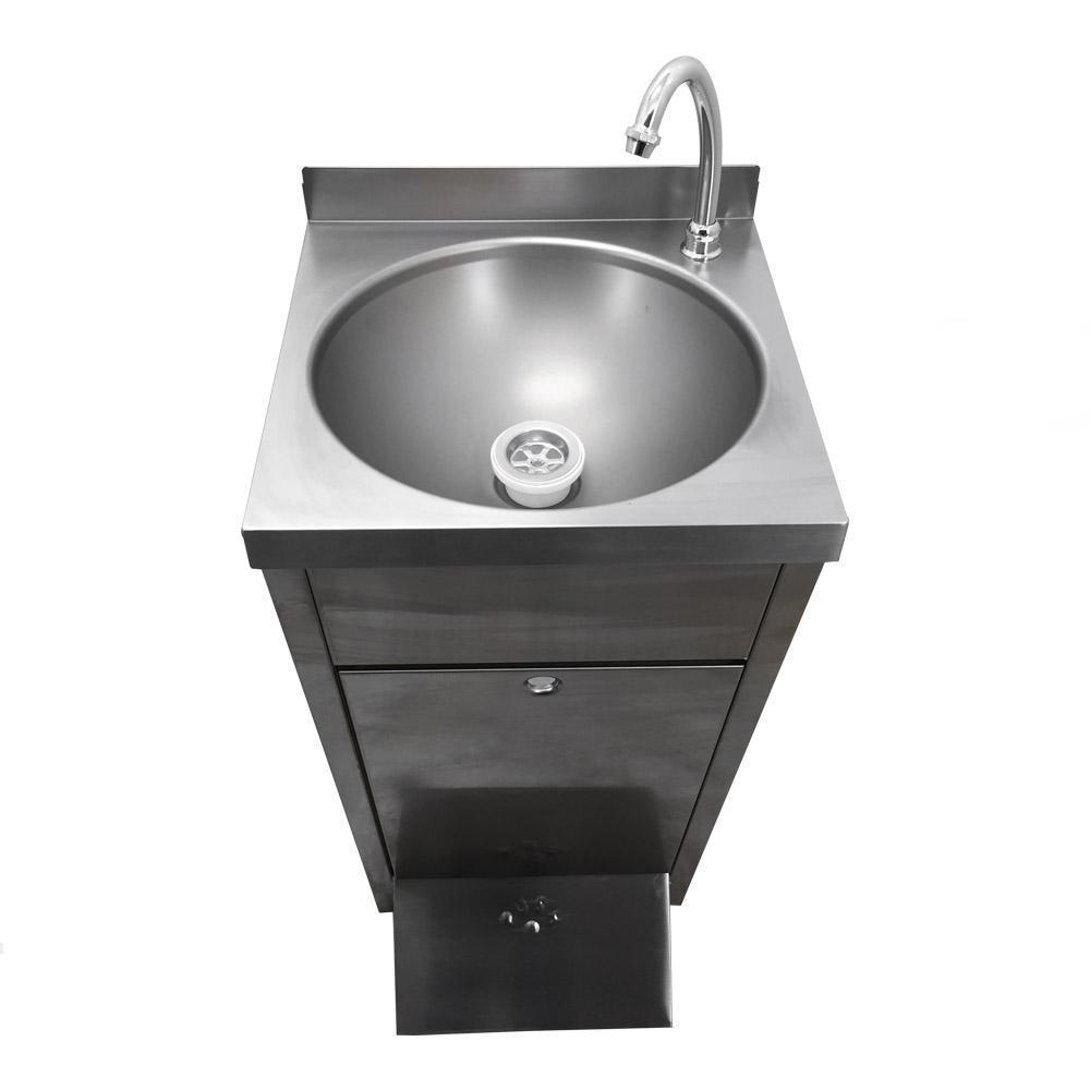 LAVAMANOS ASBER LP-44 | Lavamanos De Pie | Caño | Soporte Giratorio | Acero Inoxidable | Cocina Cafetería Restaurante | Escencial Ideal Limpieza Mejor Opción Disponibles Acero Inoxidable Color Gris Accesorios Pulsador Temporizador Fácil Accionamiento Mediante Pie Caño Soporte Giratorio Mezclador Llaves Regulación Caudal Agua Fría Caliente Tubos Flexibles Alta Presión Válvula Desague Manual Sin Deposito Agua Instalar Directamente Drenaje Desague