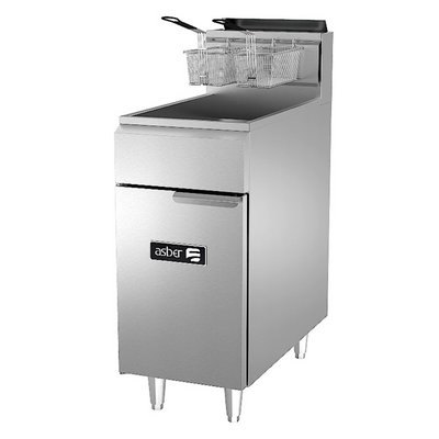 Asber AEF-4050-S Freidora Gas 2 Canastillas 3 Quemadores Acero Inoxidable -  - Asber - KitchenMax Store