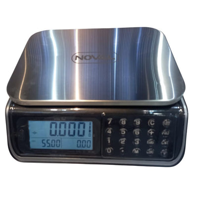 BÁSCULA NOVAL NP-A01 | Báscula de Mostrador de Precision | 40 kg a 2gr | Fabrica Verdulería Sobre Mostrador Recepción Pesar Cobrar Báscula para Frutería Verdulería Tienda Negocio Cremería