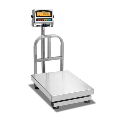 Báscula Plataforma Rhino BAPAG-200+I-PAG, 200 kg, en acero inoxidable.