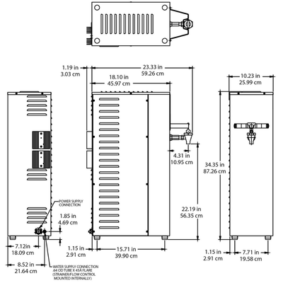 Bunn H10X-80-240, 212F 100C 50/60HZ Dispensador Agua Caliente para Cafe Te, 50/60 hz.