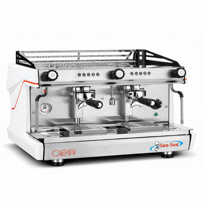 CAFETERA SAN SON OPERA2E | Cafetera Programable Italiana | Electrónica | 2 Grupos | Cafetería Restaurante Hotel
