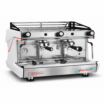 CAFETERA SAN SON OPERA2SA | Cafetera Semiautomática Italiana | 2 Grupos | Cafetería Restaurante Hotel