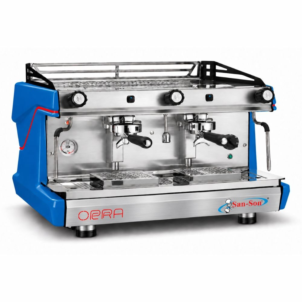 CAFETERA SAN SON OPERA2SA | Cafetera Semiautomática Italiana | 2 Grupos | Cafetería Restaurante Hotel