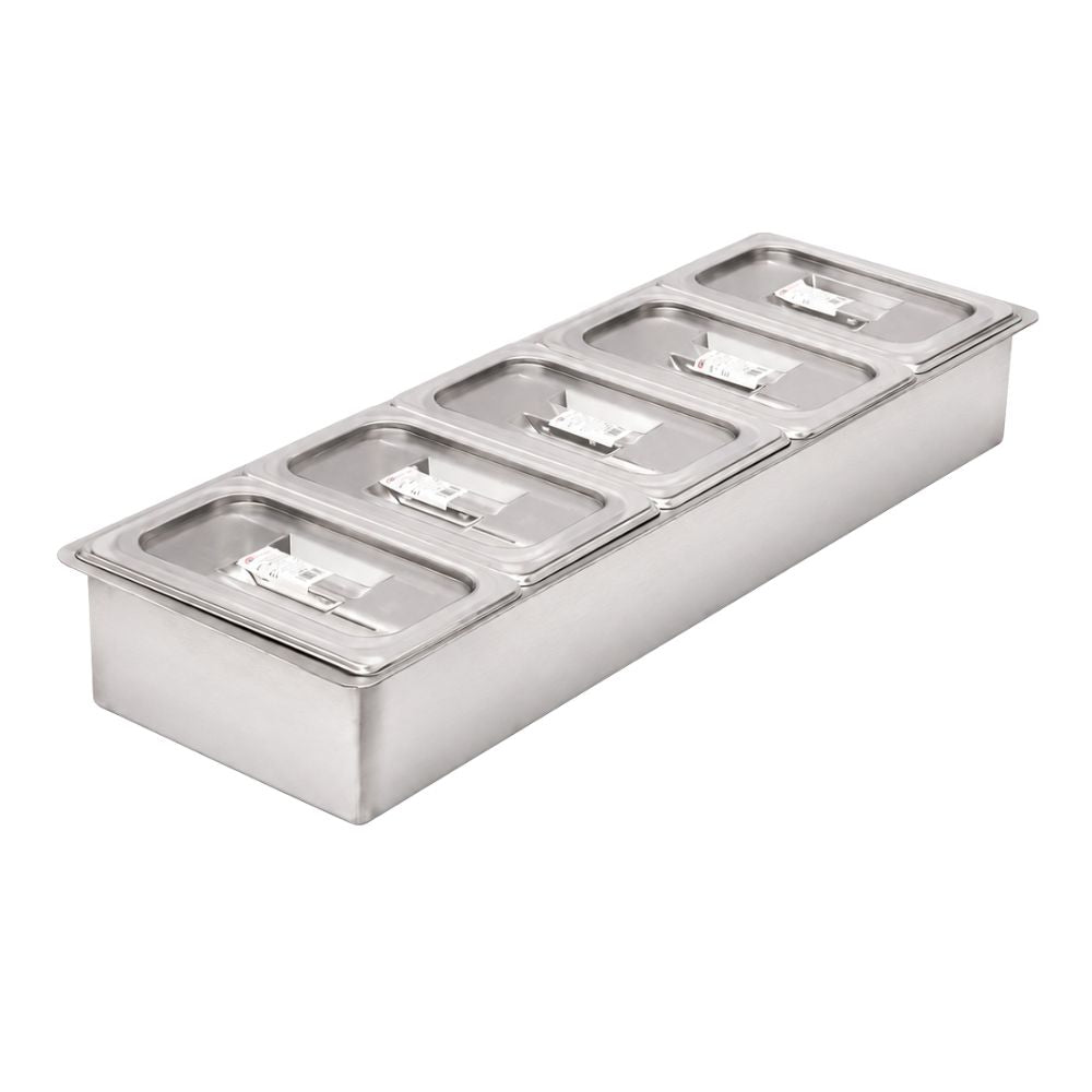 Charola Kitchenmax Store MLM1588686557, charola porta insertos, en acero inoxidable.