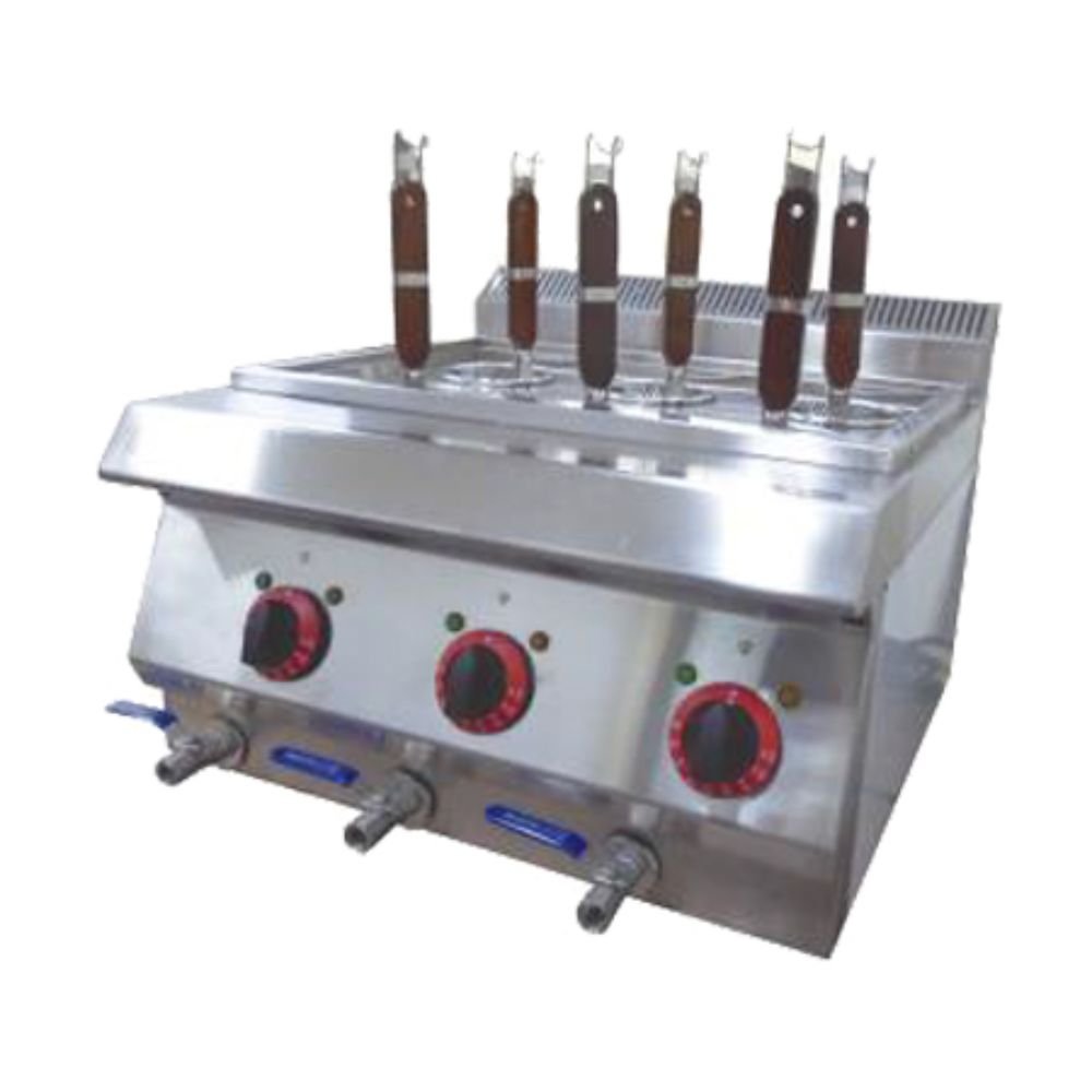 Cocedor Migsa BN600-E605, cocedor para pasta 6 canastillas, en acero inoxidable.