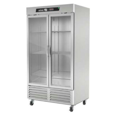 CONGELADOR ASBER ARF-37-G HC | Congelador Vertical | 2 Puertas Cristal | 6 Parrillas | 37 Pies Cúbicos | Acero Inoxidable | Controles Electrónicos | Tienda Supermercado Negocio | Paleteras Super Mercados Tiendas de Autoservicio Congelador Vertical Puerta Solida Restaurante Gourmet Exhibición Evaporación Deshielo Comida Control Electrónico Acero Inoxidable Super Mercado Abarrotes Vinil Negro Llantas Deslazamiento Fácil Alimento Conservador Congelación Puerta Reversible