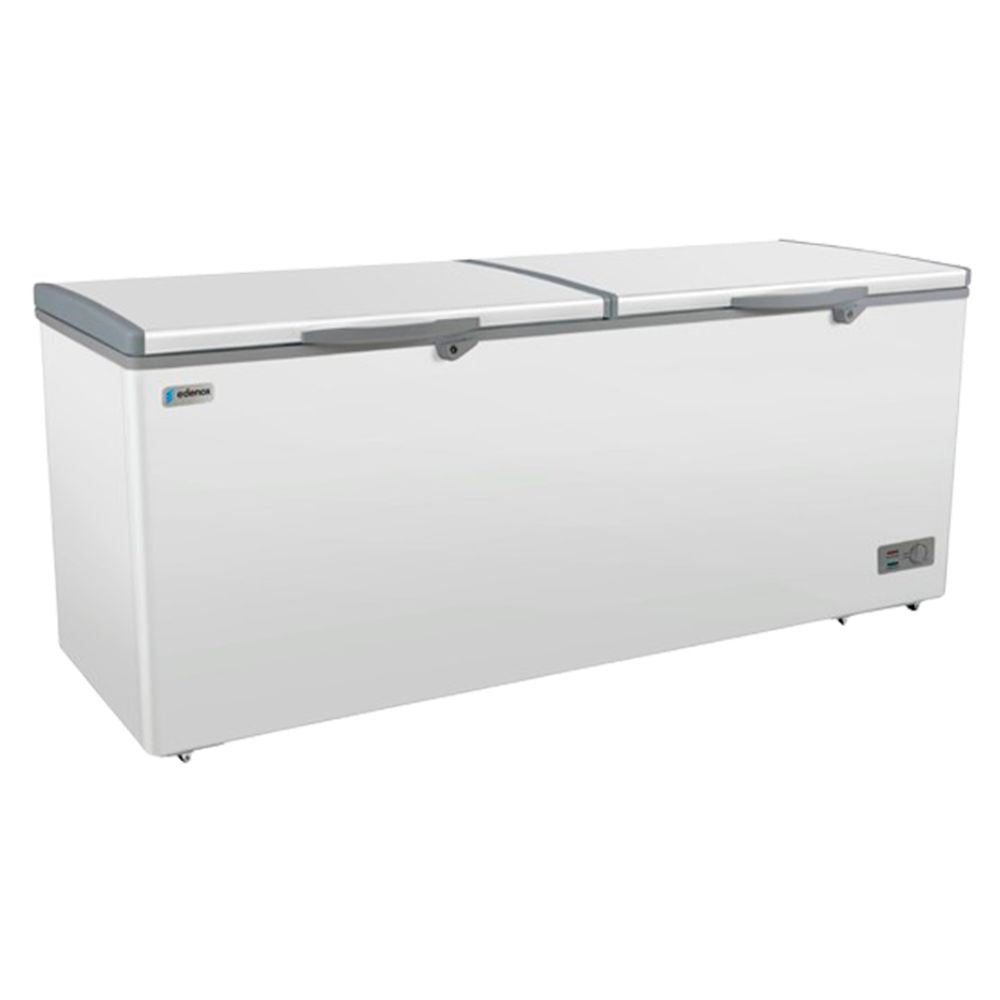 CONGELADOR ASBER EDENOX ECF-24 115V 60Hz | Congelador Horizontal para Alimentos Congelados | 24 Pies Cúbicos | 2 Tapas Cofre | Lámina Acero | Carnicería Negocio Restaurante