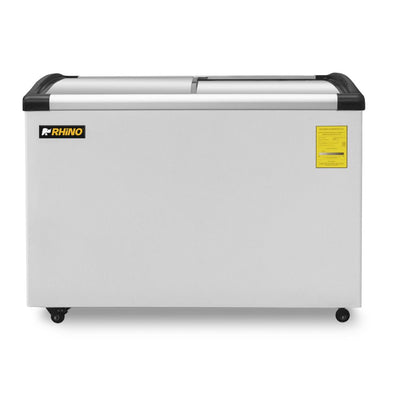 Congelador Rhino CONGECRI-10C, congelador tapa de cristal curva.
