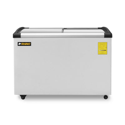 Congelador Rhino CONGECRI-7C, congelador tapa de cristal curva.