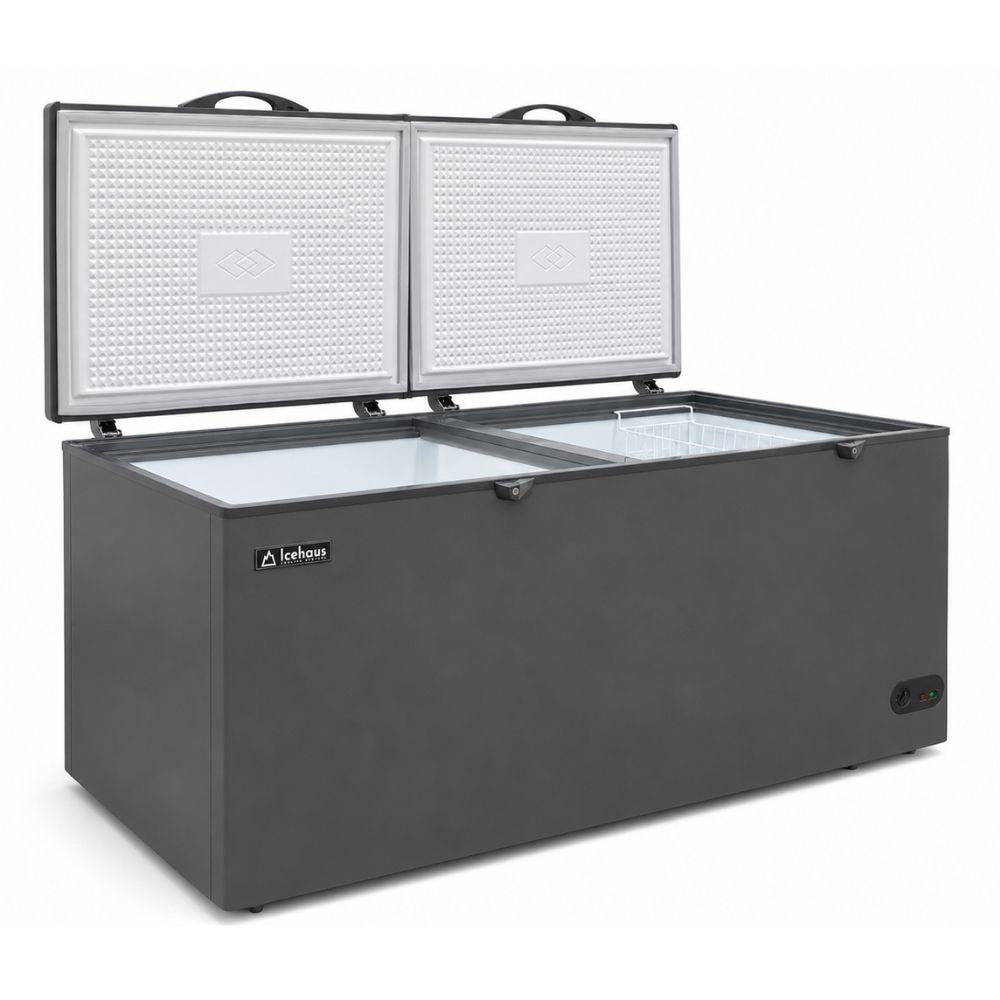 Congelador Icehaus Ctc -24 – Ss-g, 2 tapas de cofre, en acero inoxidable.