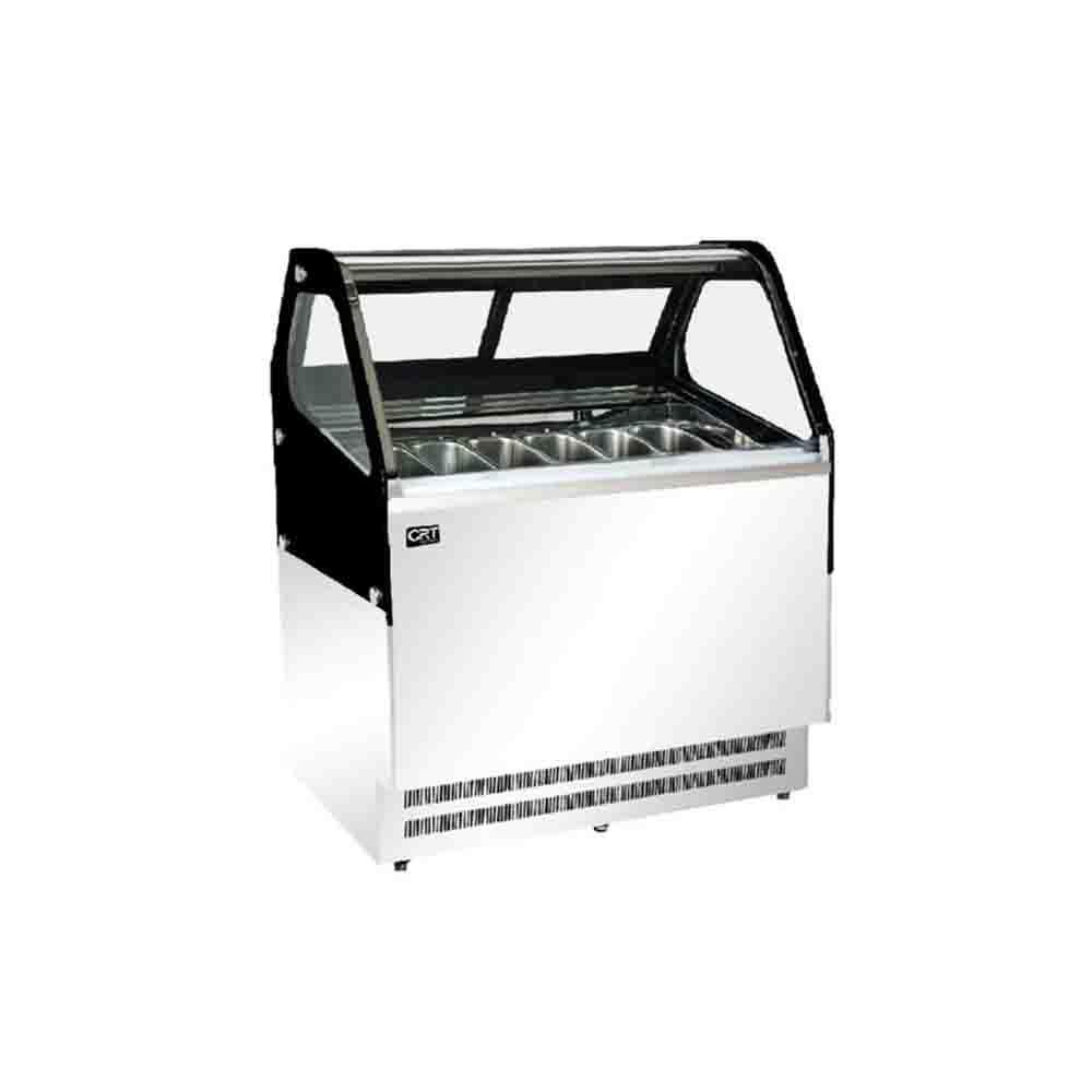 CRT FGGS1200LM Exhibidor Gelato Cristal Templado Temperatura  -14 a -18 °C  Acero Inoxidable - Vitrinas Refrigeradas - CRT - KitchenMax Store