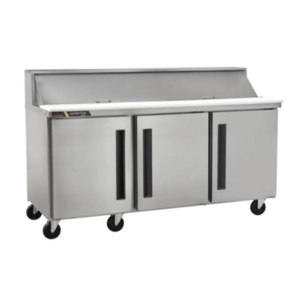 Centerline CLPT-7230-SD-LLL 72” Mesa Preparacion MegaTop 3 Puertas Solidas Apertura Izquierda Izquierda 184.1 cm -  - Centerline - KitchenMax Store