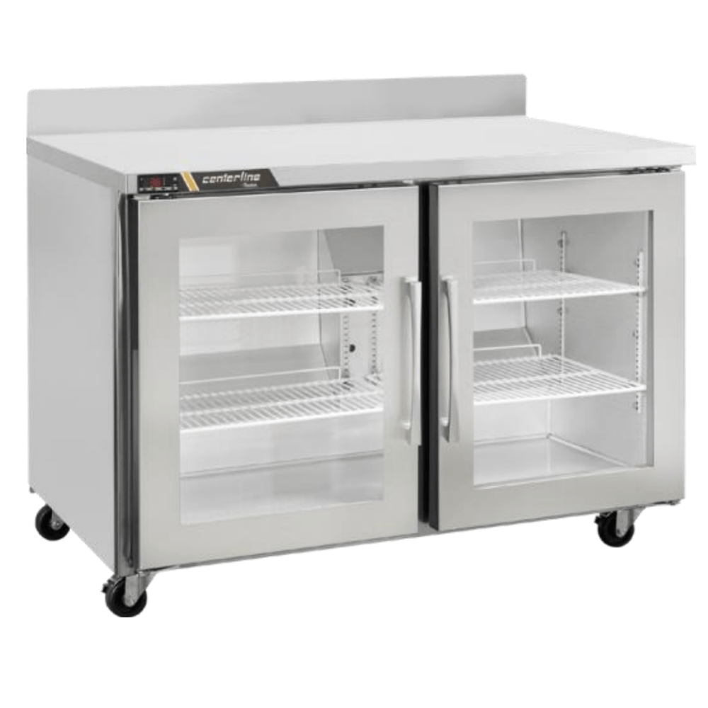 Centerline CLUC-36R-GD-WTLL Refrigerador Bajo Barra Puertas Cristal Mesa de Trabajo Abertura Izquierda -  - Centerline - KitchenMax Store
