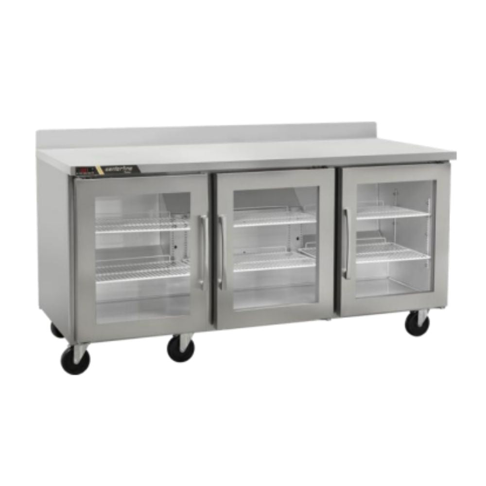 Centerline CLUC-72R-GD-WTLRR 72” Refrigerador Bajo Barra Mesa Trabajo 3 Puertas Cristal Abertura Izquierda Derecha 183.2 cm -  - Centerline - KitchenMax Store