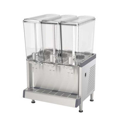 DISPENSADOR DE BEBIDAS CRATHCO CS3L16 | Dispensador de Bebidas Simplicity 3 Tanques 18 Litros / 4.75 Galones c/u | Charola Evita Escurrimientos | Acero Inoxidable | Salas de Espera Aeropuertos Restaurante | Áreas de Picnic Recreación al Aire Libre Cafeterías Hoteles Hospedajes Cine