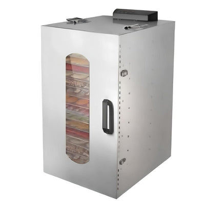 MIGSA FD-20 | Deshidratador de Alimentos | para Frutas Verduras | con Programador de Tiempo | 20 Charolas | Acero Inoxidable | Flores Hierbas Alimentos Saludables Restaurante Cafetería Conservación de Alimentos Gastronomía Cocina Industrial Comestibles Alimentos Orgánicos Naturales Granel