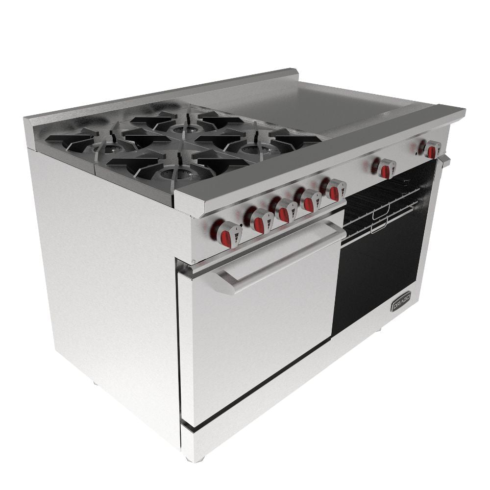 Drago CG-41 PD Estufa 4 Quemadores Horno Plancha Gratinador -  - Drago - KitchenMax Store Imagen Ilustrativo