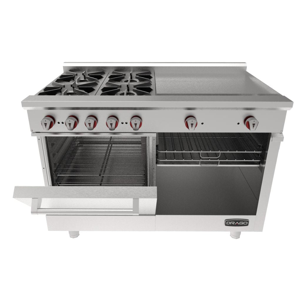 Drago CG-41 PD Estufa 4 Quemadores Horno Plancha Gratinador -  - Drago - KitchenMax Store Imagen Ilustrativa