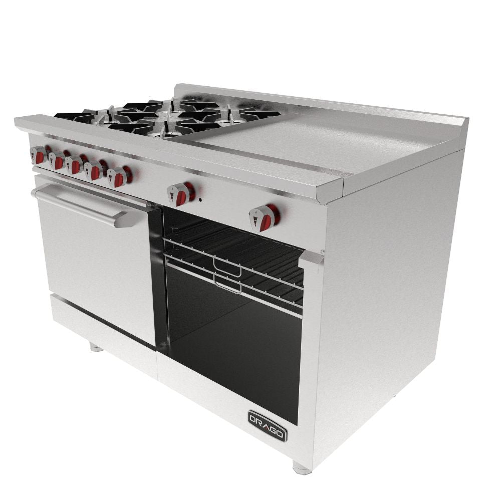 Drago CG-41 PD Estufa 4 Quemadores Horno Plancha Gratinador -  - Drago - KitchenMax Store Imagen Ilustrativo