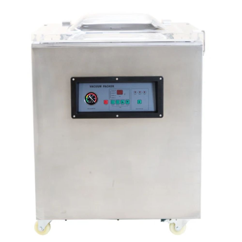 Empacadora al Vacío Migsa DZQ-600B (con Gas), carnes legumbres, en acero inoxidable.