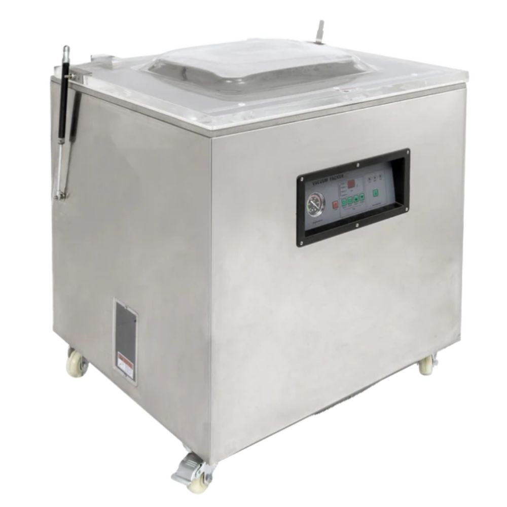 Empacadora al Vacío Migsa DZQ-800B (con Gas), carnes legumbres, en acero inoxidable.