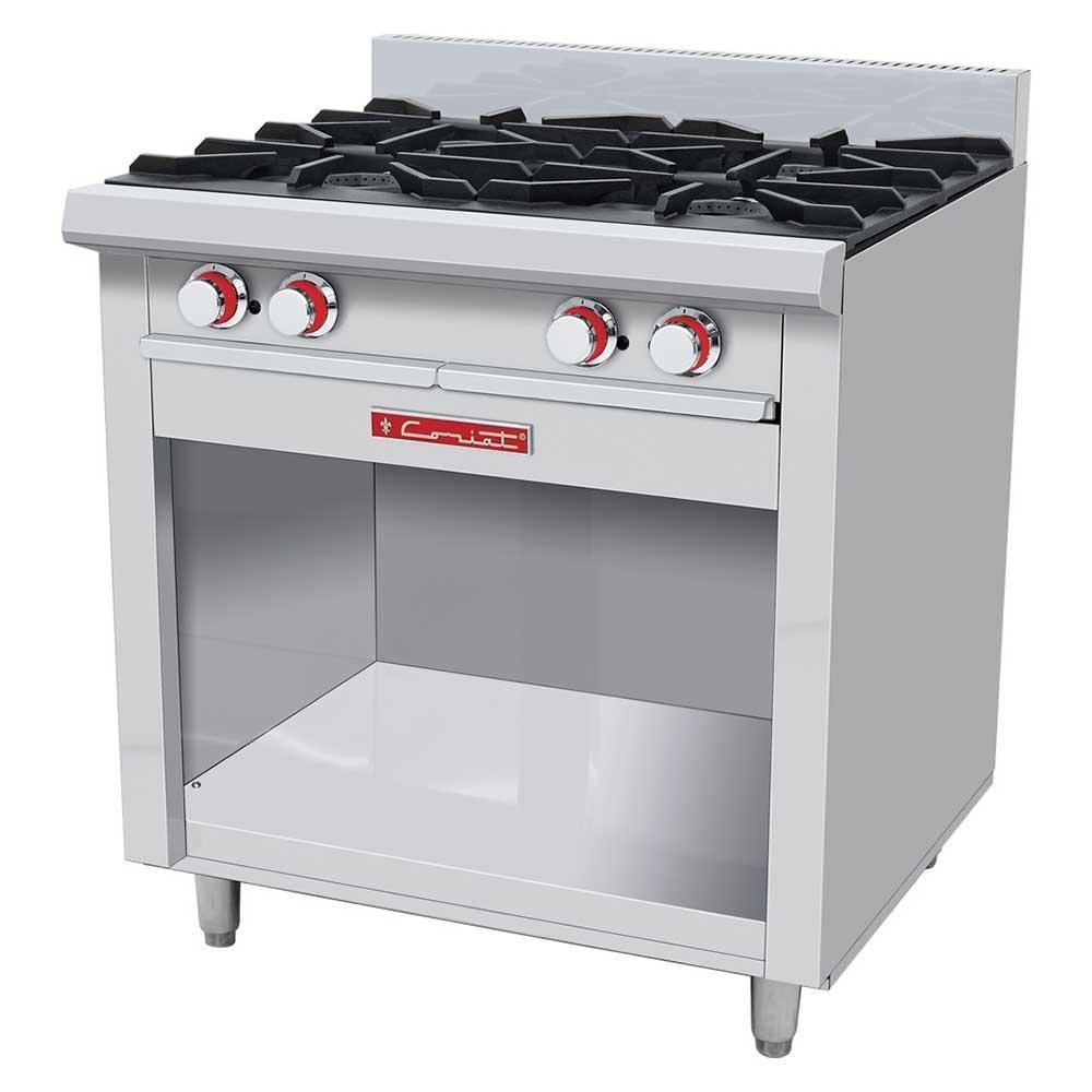 ESTUFA CORIAT EC-4-GA HD DE PISO | Estufa | 4 Quemadores | Gas | Cenaduría Lonchería Fonda Cocinas Fondas Restaurantes Cenadurías Comedores Industriales Preparación de Alimentos Cocción.