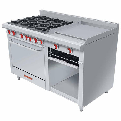 ESTUFA CORIAT EC-6-H-GRILL MASTER DE PISO | Estufa | 6 Quemadores | Gas | Plancha | Horno | Hotel Restaurante Comedor Industrial Cocinas Fondas Restaurantes Cenadurías Comedores Industriales Preparación de Alimentos Cocción.